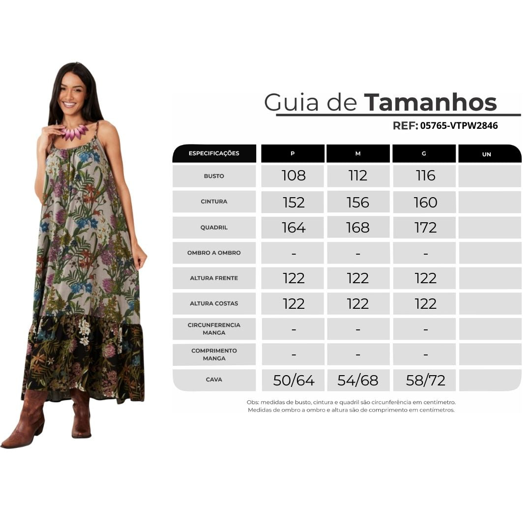 Vestido Longo Alças Reguláveis Babado Cinza E Preto Yacamim C26