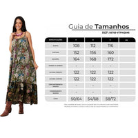 Vestido Longo Alças Reguláveis Babado Cinza E Preto Yacamim C26