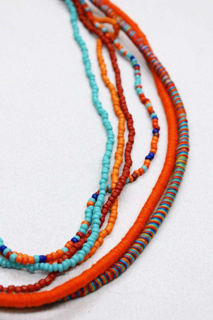 Colar Artesanal De Cordas Coloridas Yacamim #571