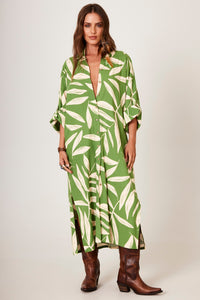Chemise Midi Verde Estampado Yacamim P8