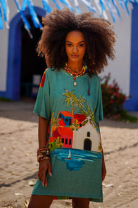 Camiseta I Wanna Go Back To Bahia Coleção Bahêa Yacamim Q3