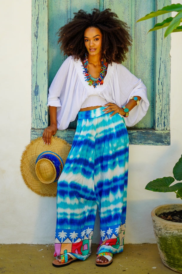 Calça Pantalona Saruel Oxente Coleção Bahêa Yacamim R3