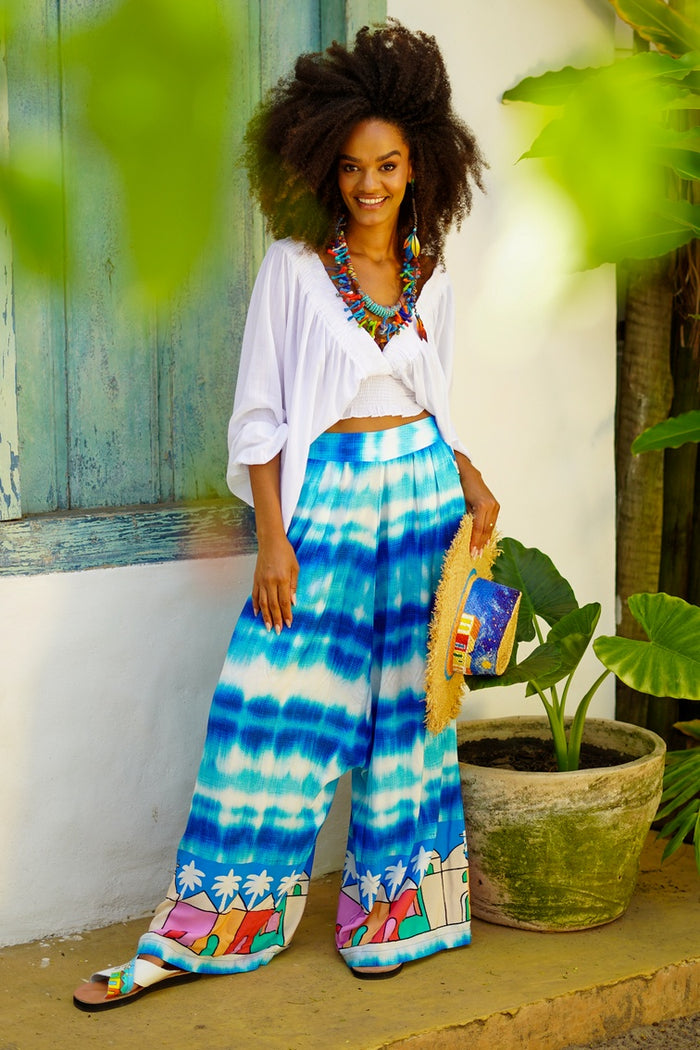 Calça Pantalona Saruel Oxente Coleção Bahêa Yacamim R3