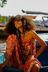 Vestido Longo Marrom Degradê Coleção Bahêa Yacamim D3