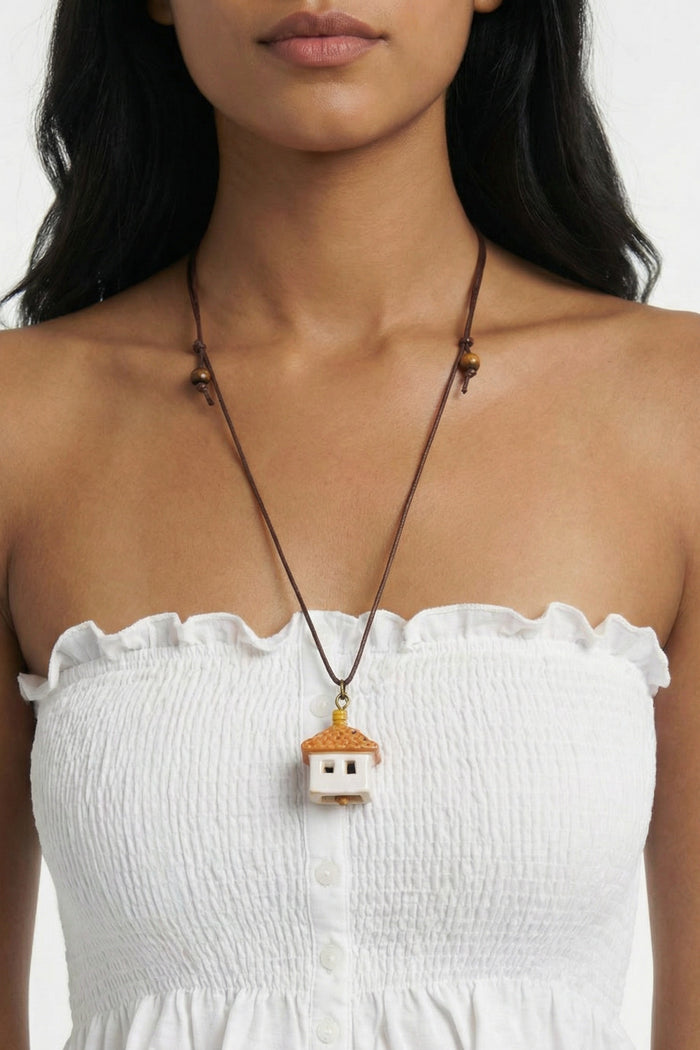 <br /> Colar Artesanal De Cerâmica Yacamim #819