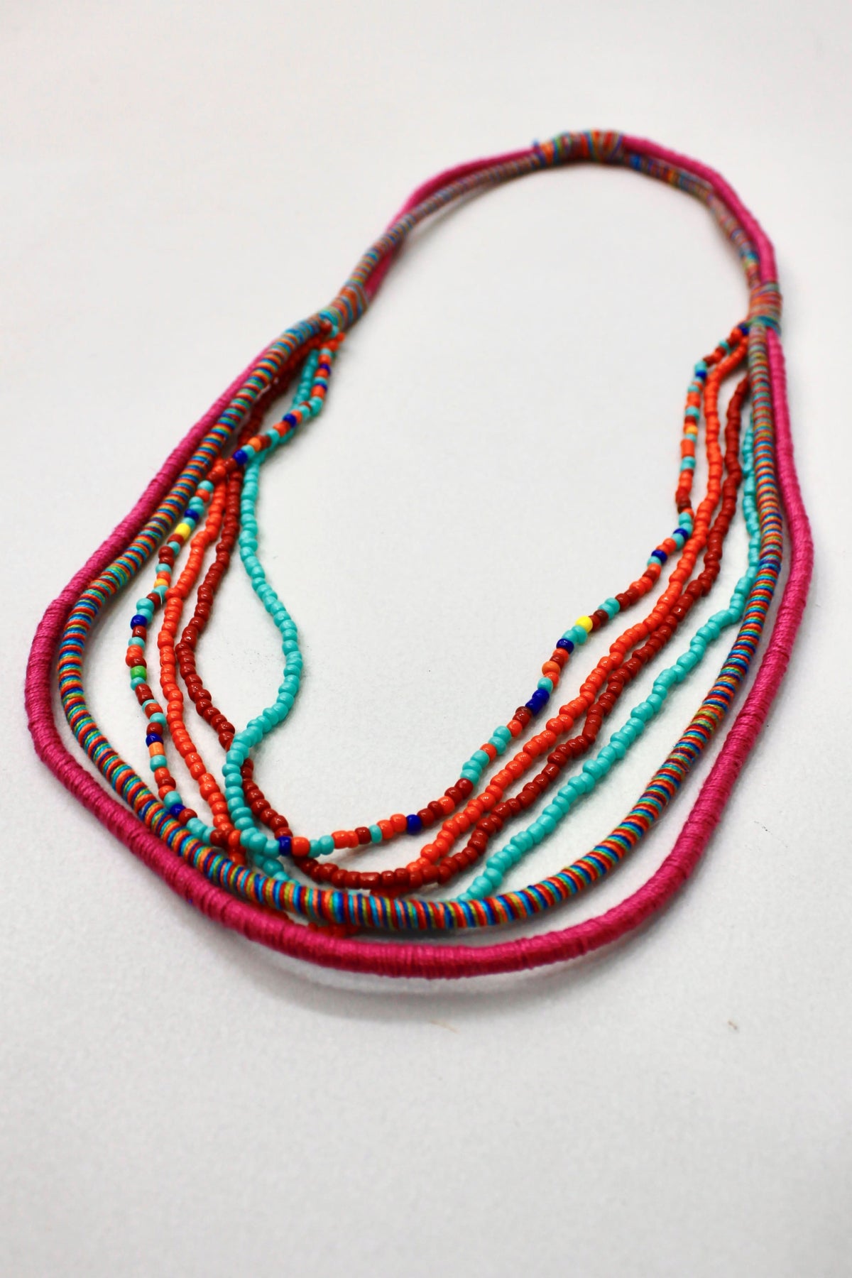 Colar Artesanal De Cordas Coloridas Yacamim #372
