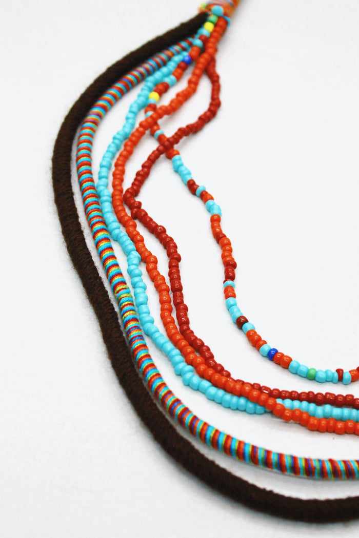 Colar Artesanal De Cordas Coloridas Yacamim #412