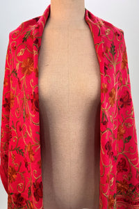 Cachecol Cashmere Rosa Bordado Yacamim #337