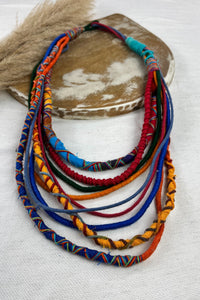 Colar Artesanal De Cordas Coloridas Yacamim #109