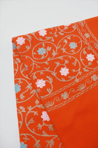 Cachecol Cashmere Laranja Bordado Yacamim #719