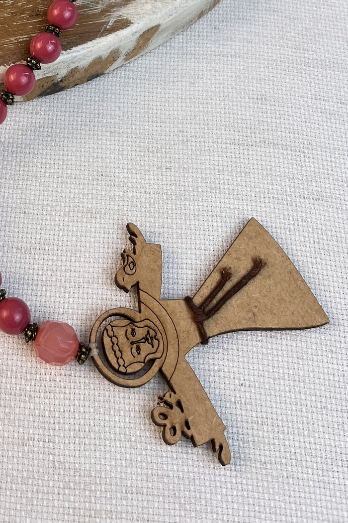 Colar Terço São Francisco De Assis Rosa Yacamim #293