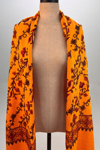 Cachecol Cashmere Amarelo Bordado Yacamim #333