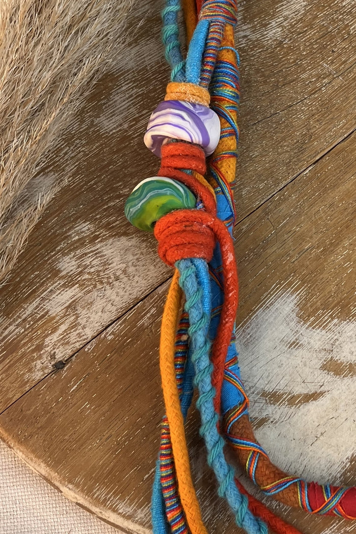 Colar Artesanal De Cordas Coloridas Yacamim #304