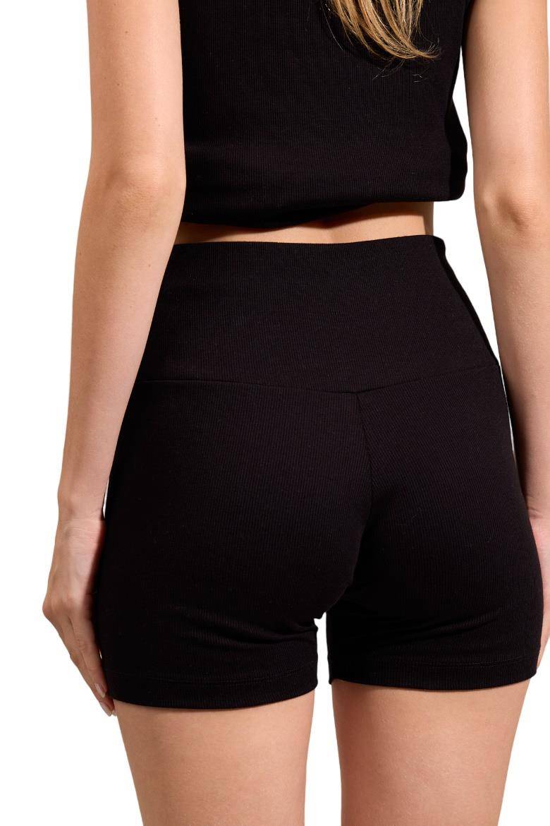 Shorts De Tricoline Preto Yacamim I3