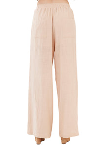 Calça 100% Algodão Bege Escuro Yacamim I7