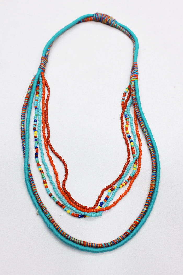 Colar Artesanal De Cordas Coloridas Yacamim #570