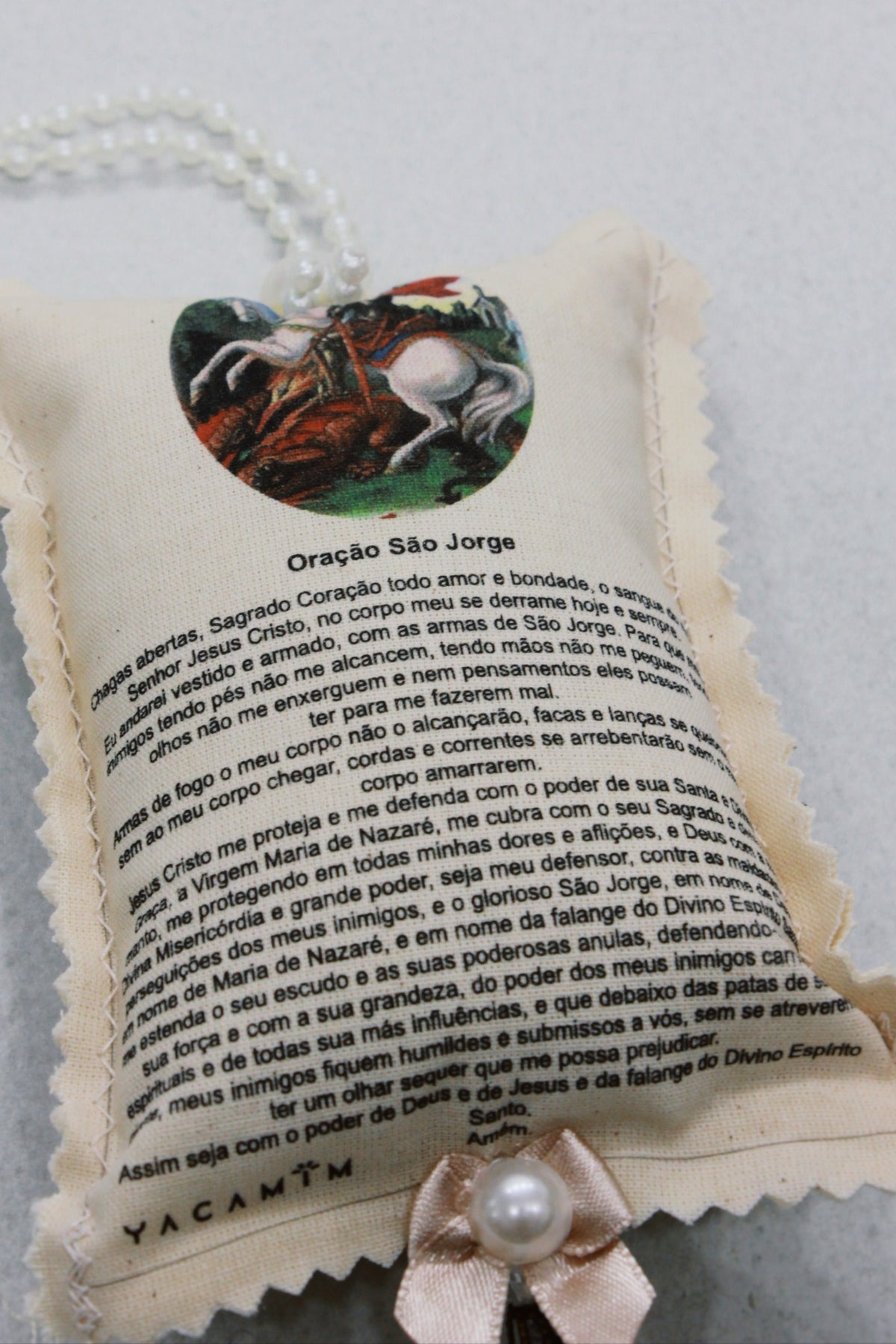 Almofadinha Perfumada Oração São Jorge Yacamim #619