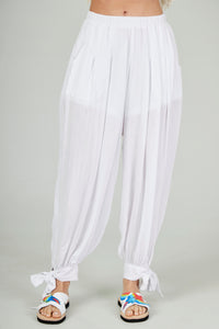 Calça Aladim Com Forro Branca Yacamim H10