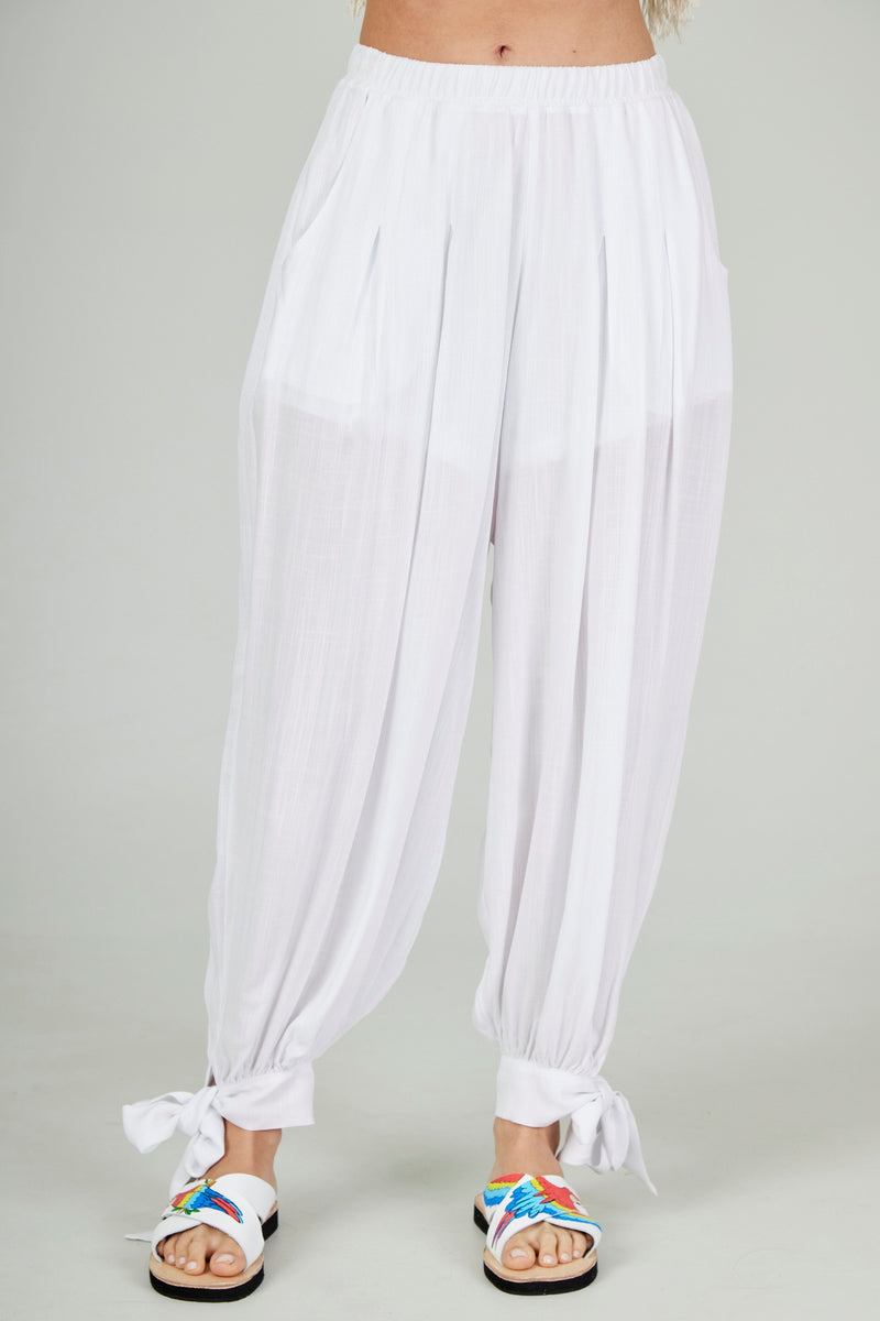 Calça Aladim Com Forro Branca Yacamim H10