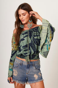 Bata Ciganinha Verde Patchwork Yacamim B6
