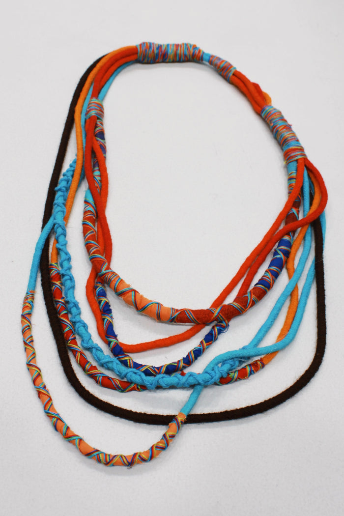 Colar Artesanal De Cordas Coloridas Yacamim #646