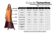 Vestido Longo De Alças Com Fechamento De Botões Laranja Patchwork Yacamim K3