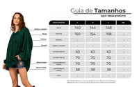 Bata Ampla Verde Escuro Com Rendas Yacamim B3