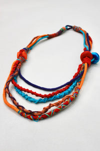 Colar Artesanal De Cordas Coloridas Yacamim #386