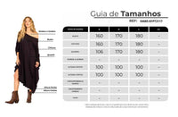 Kaftan Midi Com Gola Ampla Preto Yacamim<br /><br /><br />