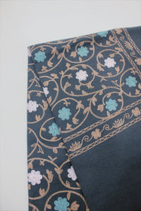 Cachecol Cashmere Marrom Cinza Escuro Yacamim #722