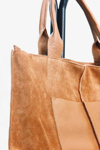Bolsa De Couro Com Alças Caramelo Yacamim #427