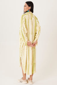 Chemise Midi Verde Tie Dye Digital Yacamim M2