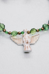 Colar Espírito Santo Flores Verde Escuro Yacamim #554