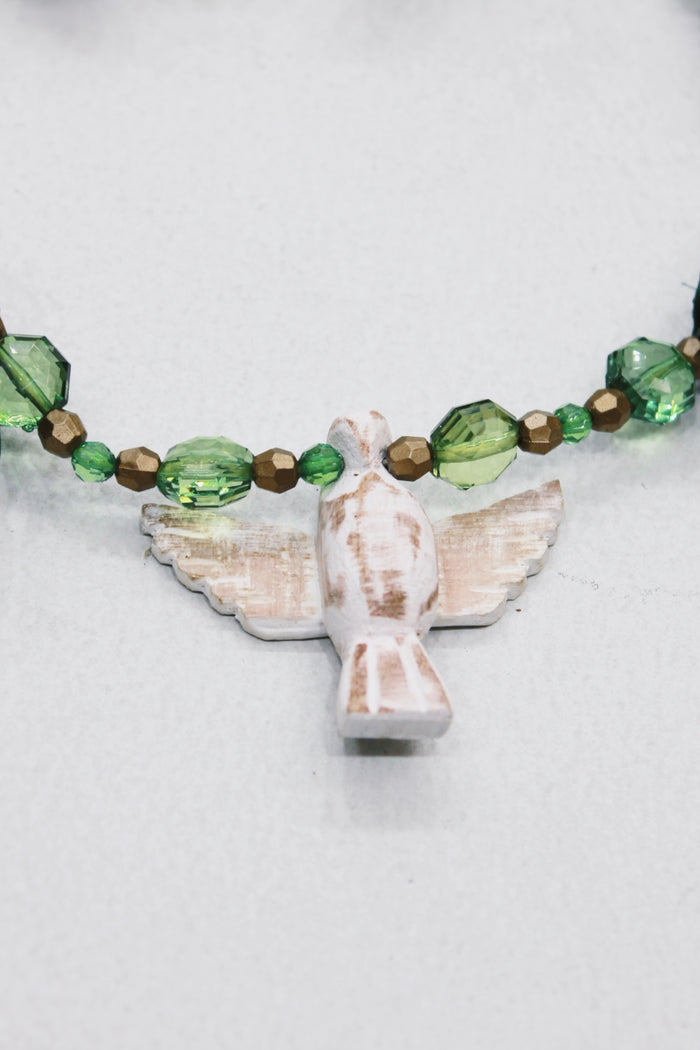 Colar Espírito Santo Flores Verde Escuro Yacamim #554