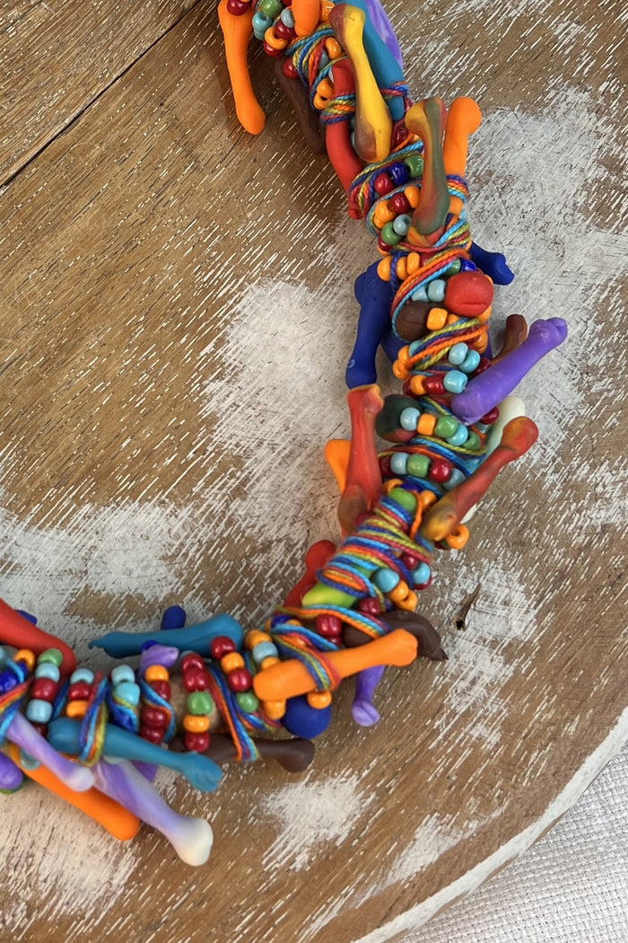 Colar Artesanal De Cordas Coloridas Yacamim #303