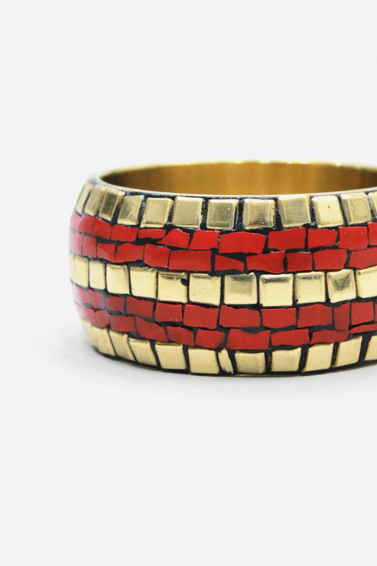 Pulseira Bracelete De Metal Com Pedras Yacamim #455