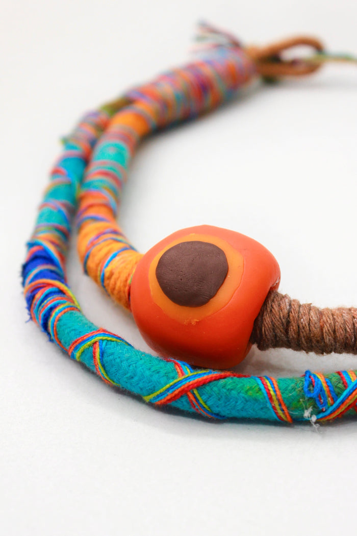 Colar Artesanal De Cordas Coloridas Yacamim #385