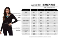 Blusa Básica Canelada Preta Yacamim B15