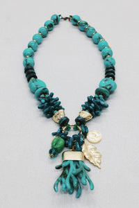 Colar Artesanal Com Esferas Verdes Yacamim #623