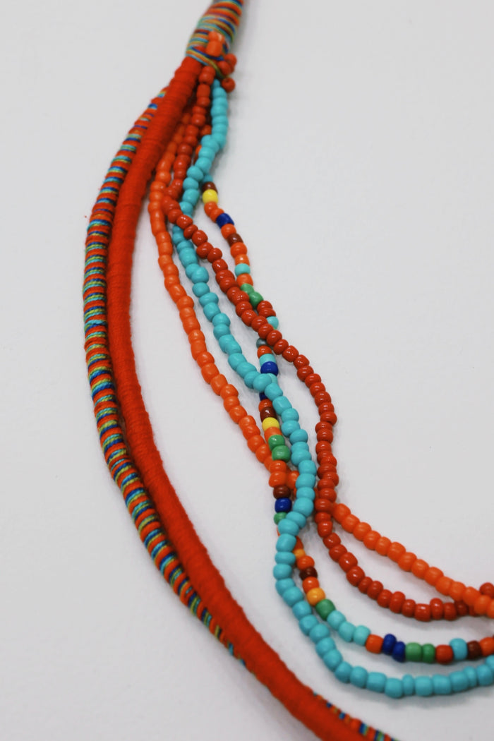 Colar Artesanal De Cordas Coloridas Yacamim #745