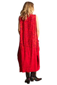 Vestido Midi Com Gola Rolê Vermelho Cashmere Yacamim