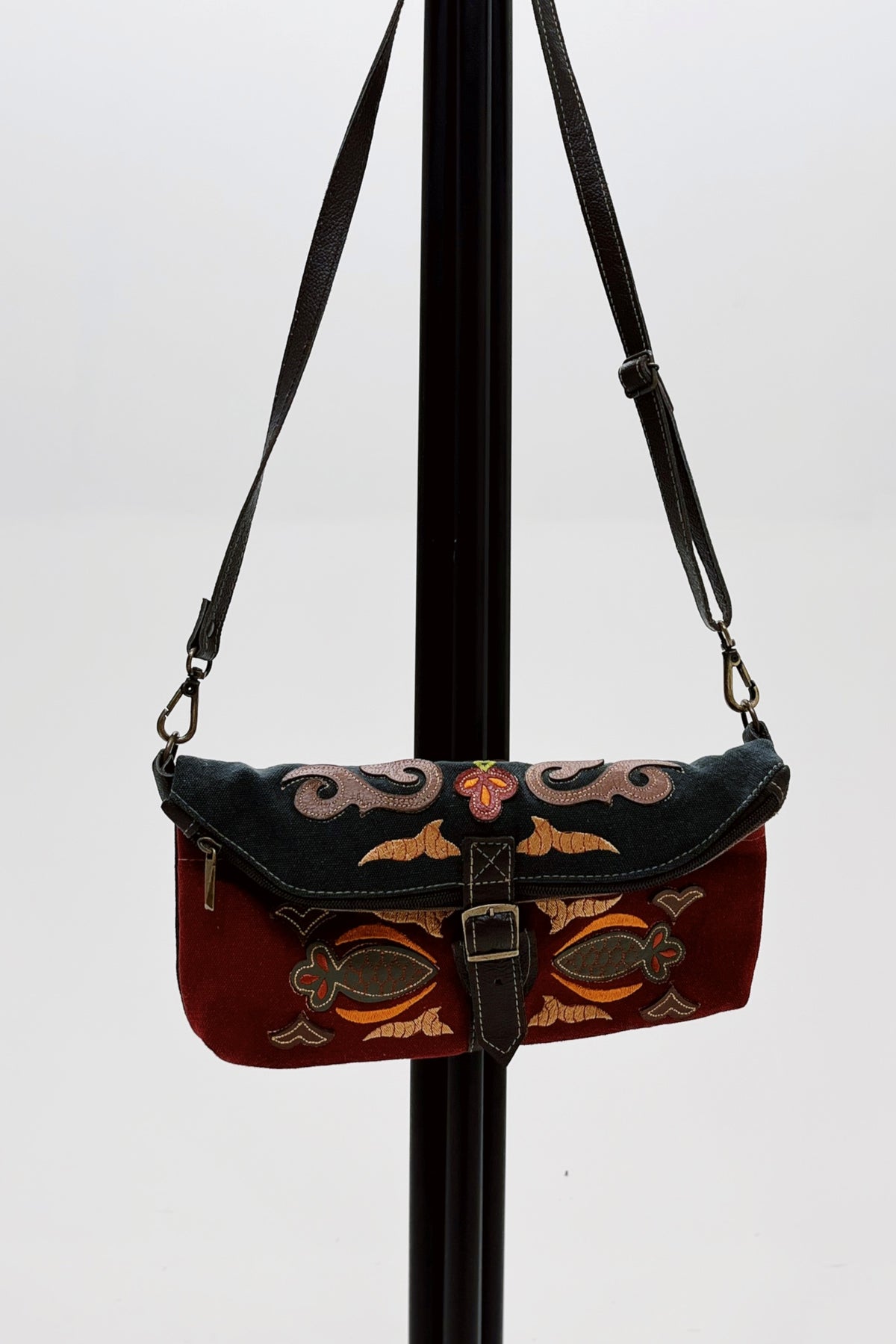 Bolsa Pochete De Lona Artesanal Yacamim #770