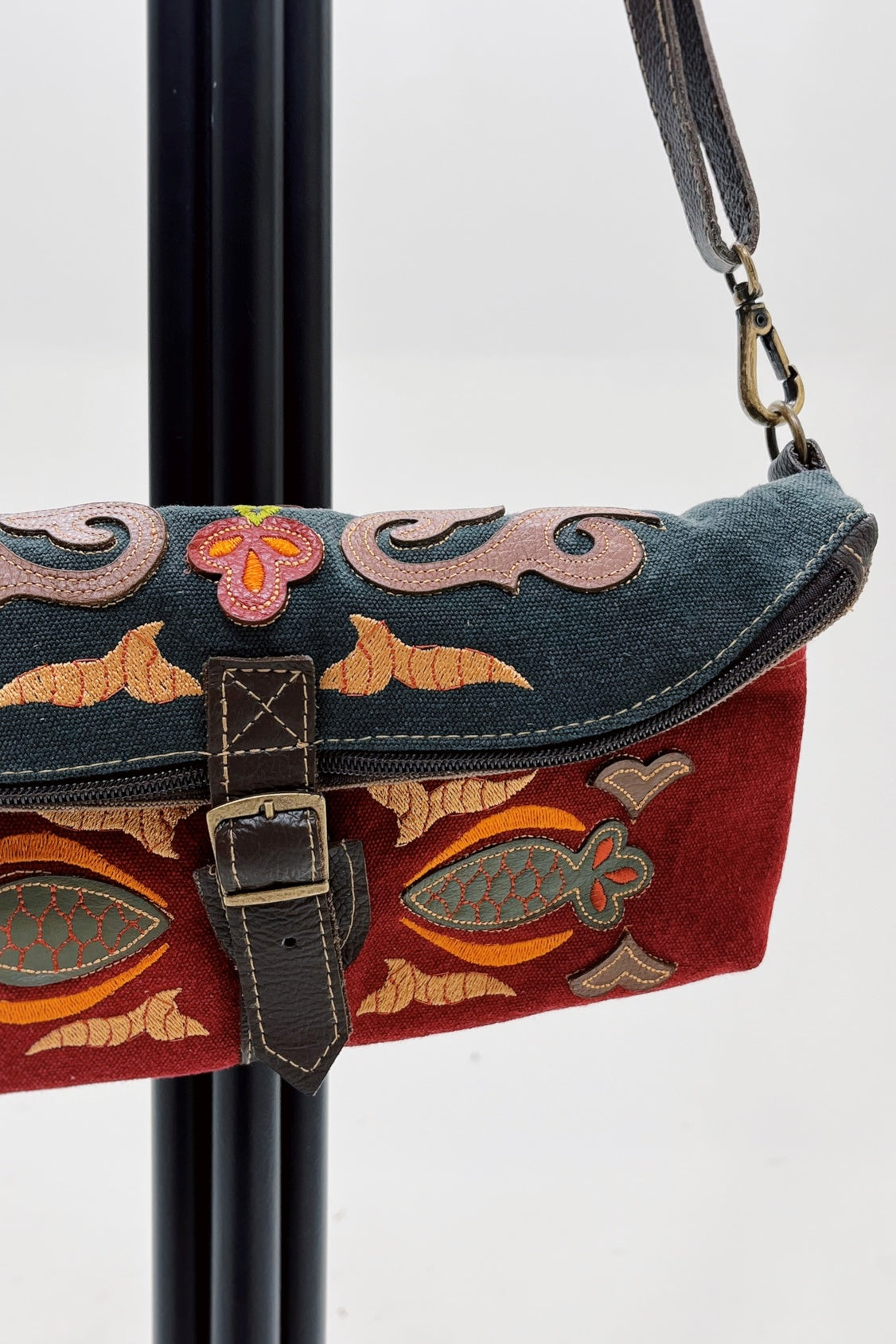 Bolsa Pochete De Lona Artesanal Yacamim #770