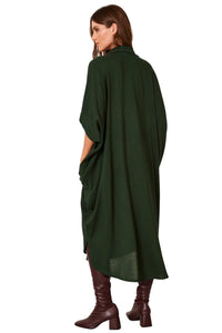 Chemise Longo Verde Escuro Yacamim N8