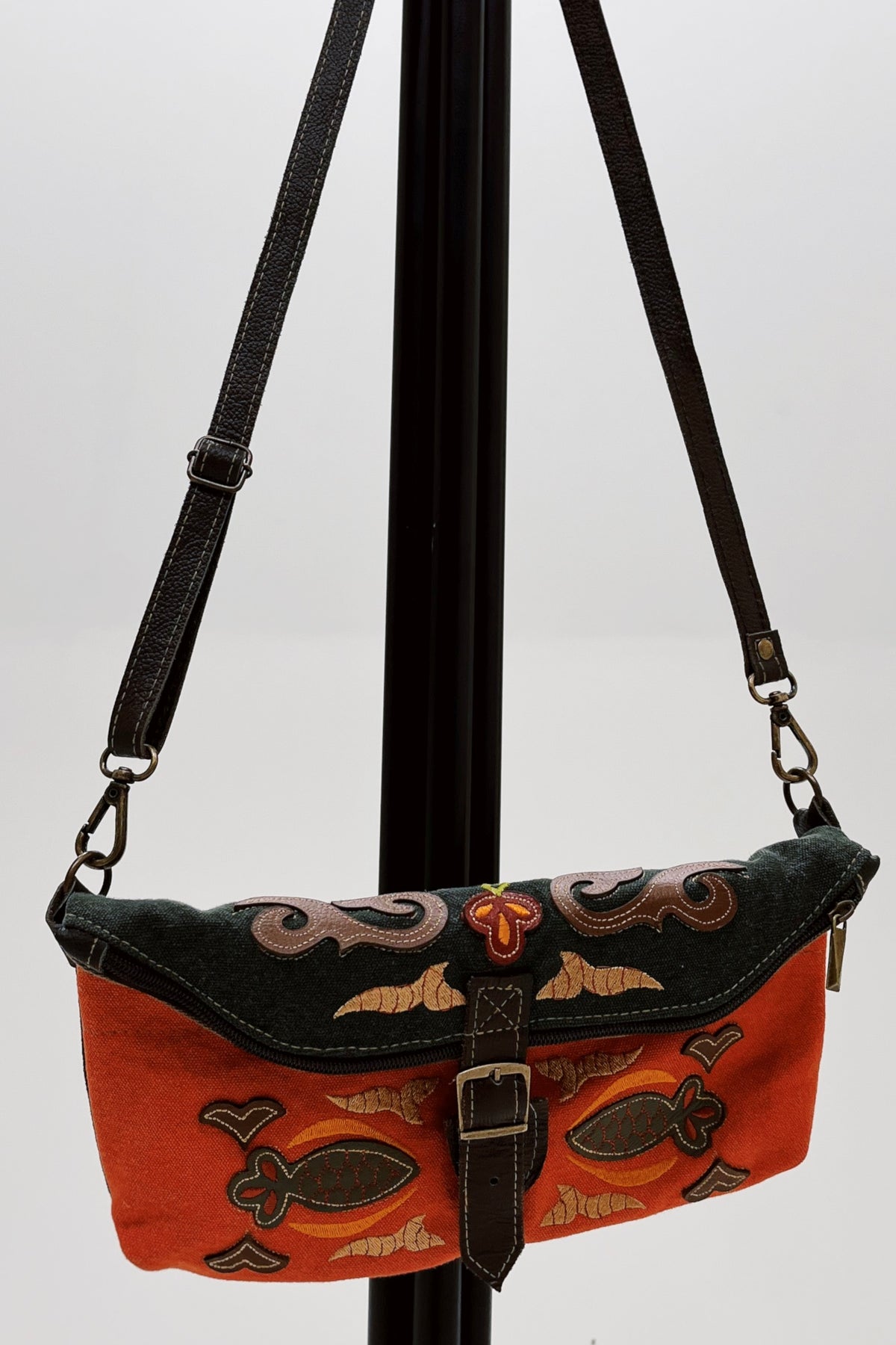 Bolsa Pochete De Lona Artesanal Yacamim #773