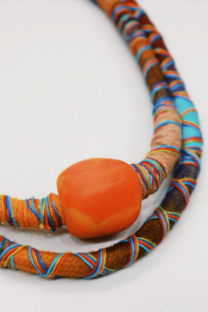 Colar Artesanal De Cordas Coloridas Yacamim #599