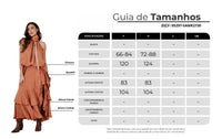Saia Longa Com Babados Marrom Claro Yacamim A9