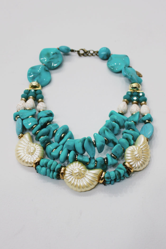 Colar Artesanal Com Pedras Verdes Yacamim #714