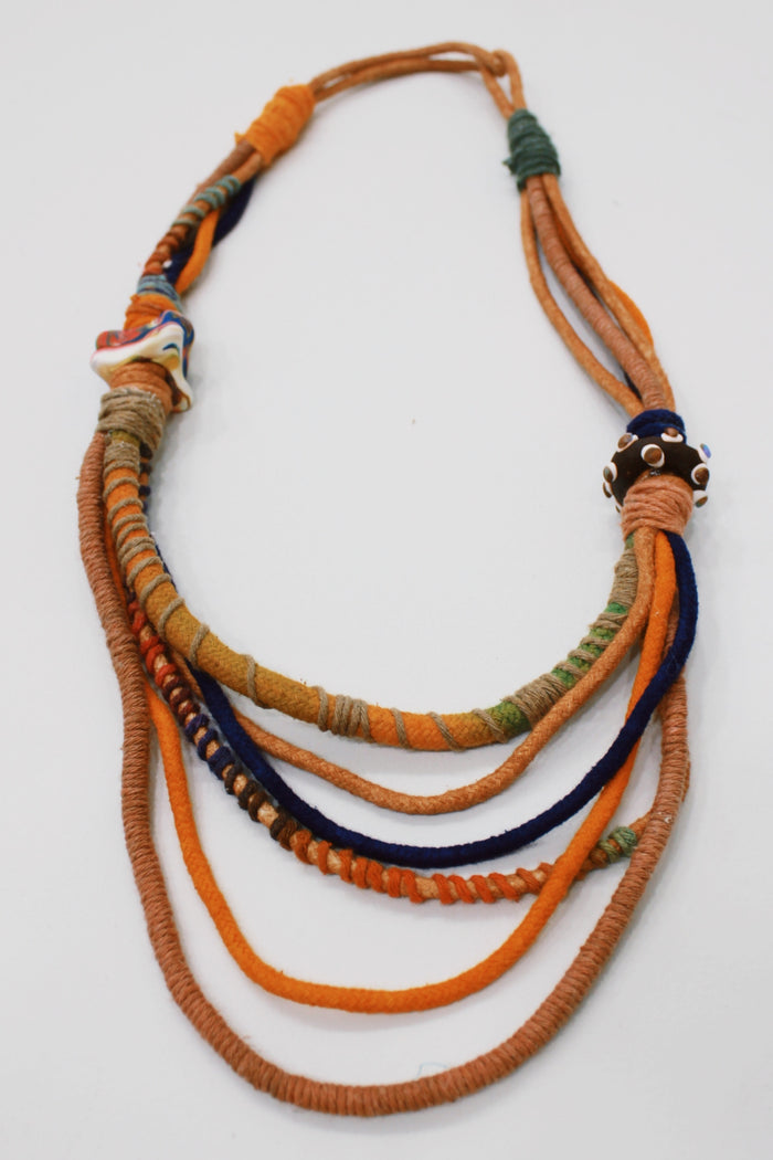 Colar Artesanal De Cordas Coloridas Yacamim #747