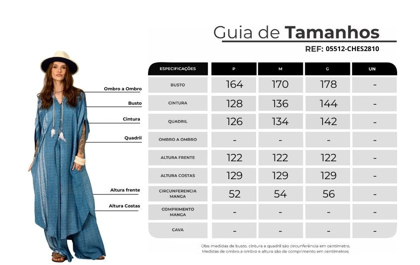 Chemise Midi Amplo Azul Estampado Yacamim A40